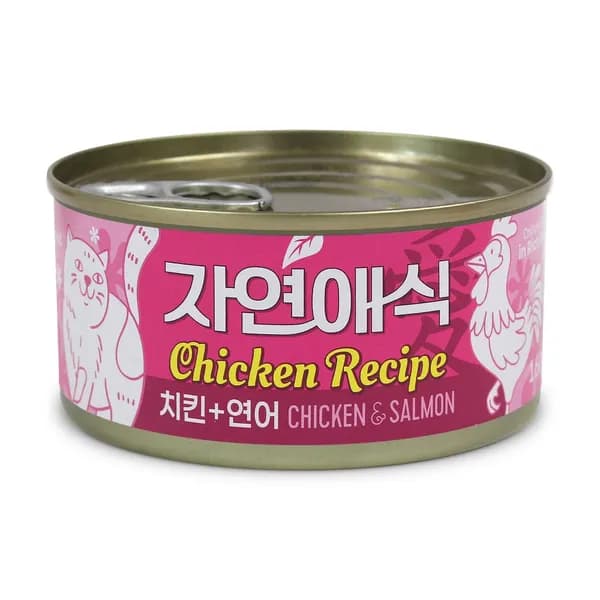 자연애식 고양이캔 치킨+연어 160g 24개입