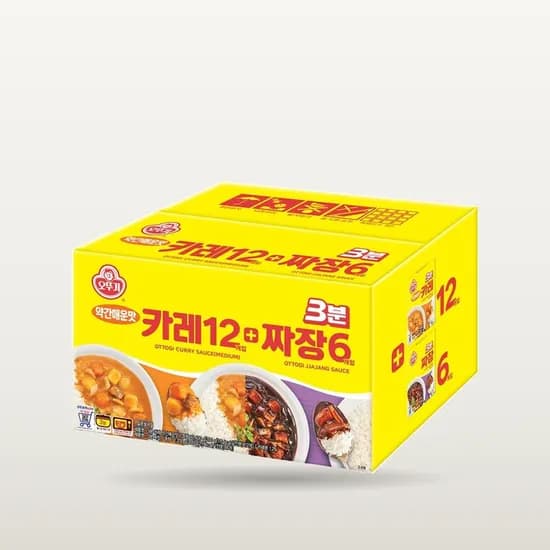 오뚜기 3분 카레 짜장 200g 카레 12개 외 짜장 6개
