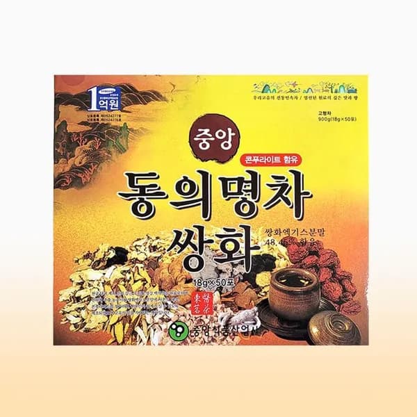 중앙 동의명차 쌍화차 50T 일회용 티백 전통차 1개