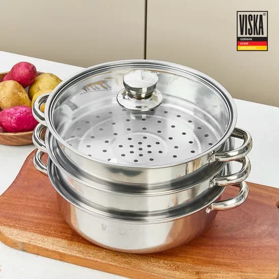 비스카 마이키친 3단 찜전골냄비, VK-MG300S, 28cm, 1개