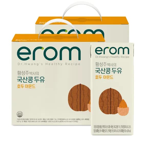 이롬 국산콩 호두아몬드 두유 190ml 40개