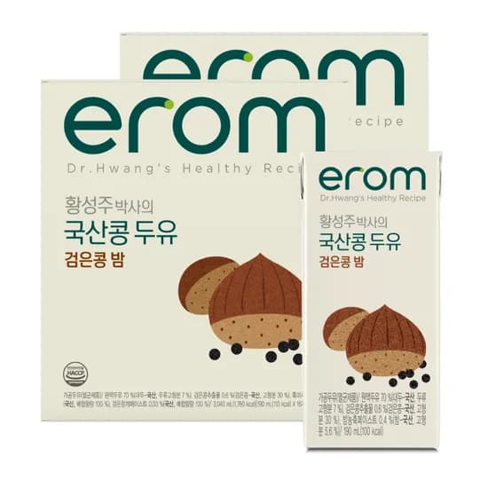 이롬 황성주 국산콩두유 검은콩밤 190ml 32개