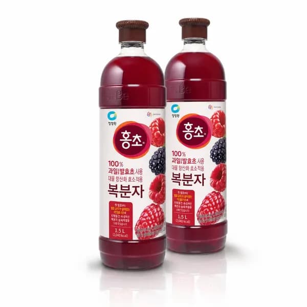 청정원 마시는 홍초 복분자 1.5L 2병