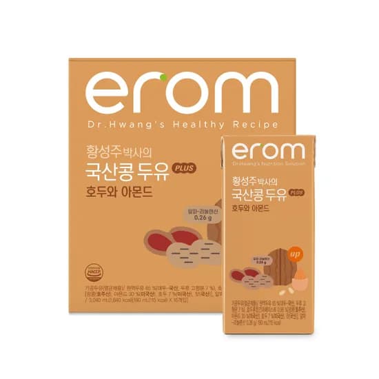 이롬 국산콩 두유 플러스 호두와 아몬드 190ml 16개