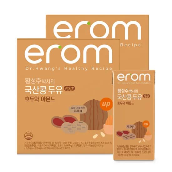 이롬 국산콩 두유 플러스 호두와 아몬드 190ml 32개