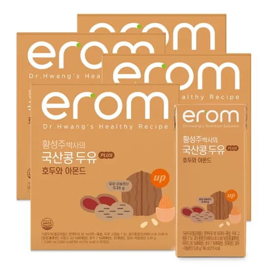 이롬 국산콩 두유 플러스 호두와 아몬드 190ml 64개