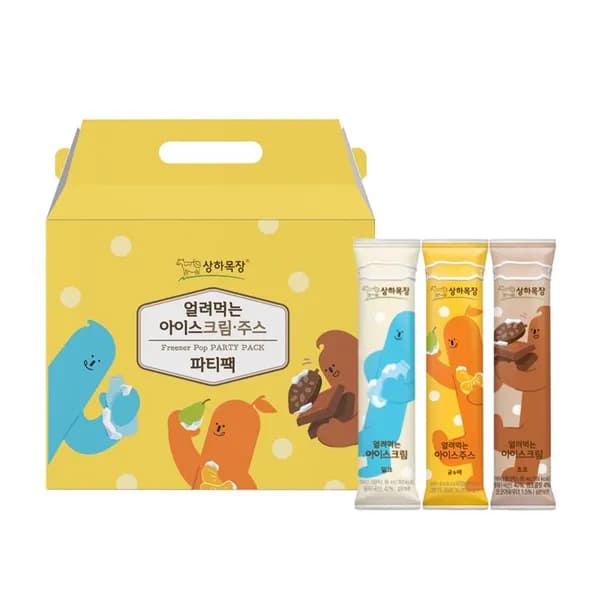 상하목장 얼려먹는 아이스크림&주스 파티팩 85ml 24개입