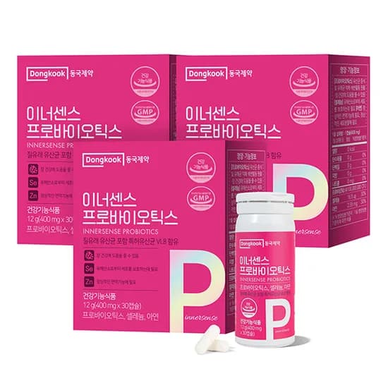 동국제약 이너센스 프로바이오틱스 400mg 30캡슐 3개