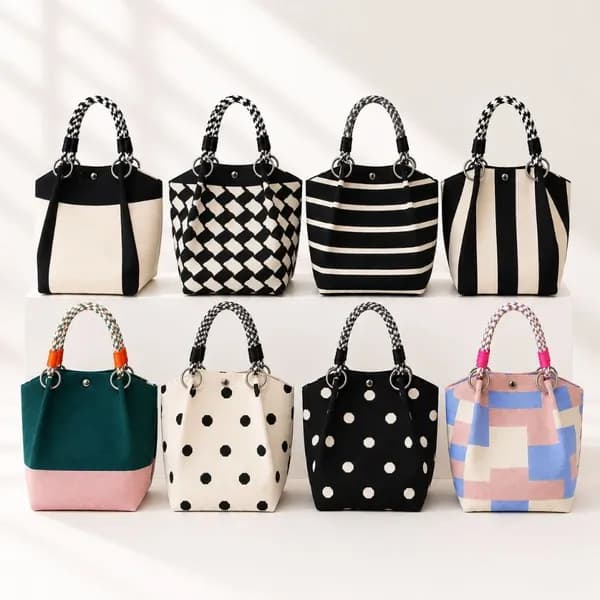 데일리 패턴 토트백 그린핑크 mini 1개 8,900원