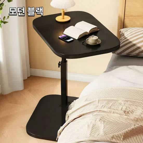 쭈브로 회전형 이동식 승강 테이블, 빈티지브라운, 1개