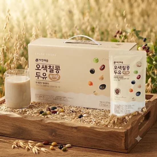 자연채움 오색칠콩두유 무가당 185ml 40개