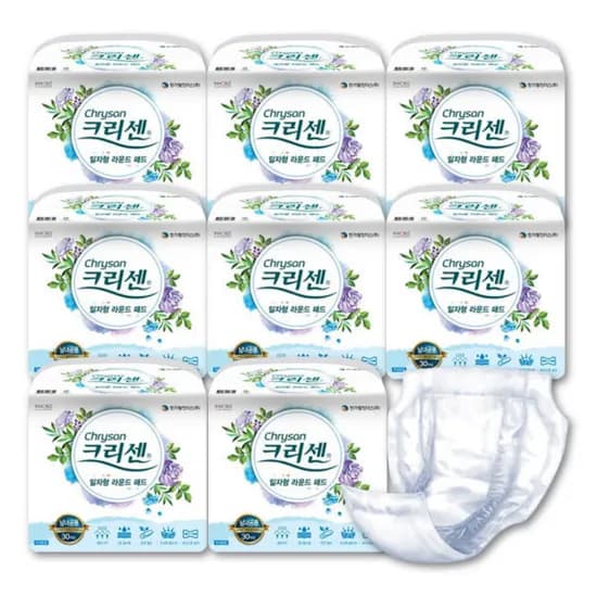크리센 속기저귀 프리미엄 라운드형 대형 30매 2팩