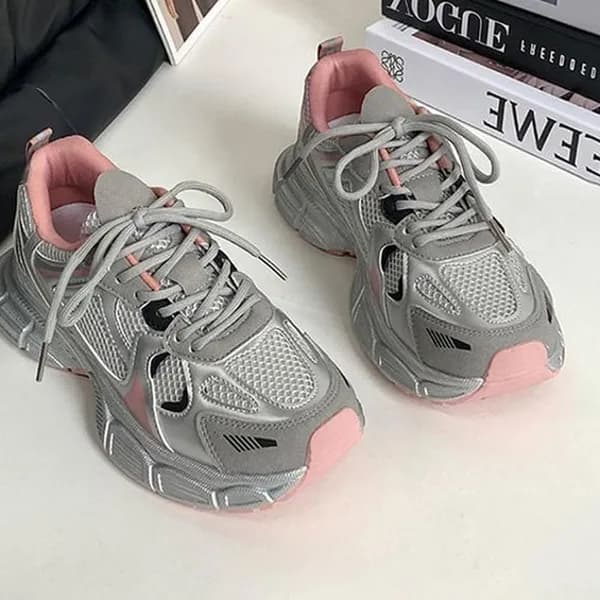 패션 여성 운동화 키높이 스니커즈 어글리슈즈 토오픈힐 LK-R095 그레이 230mm