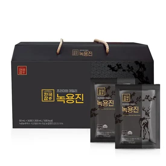 한국삼 프리미엄 데일리 녹용진 50ml 30포 2박스