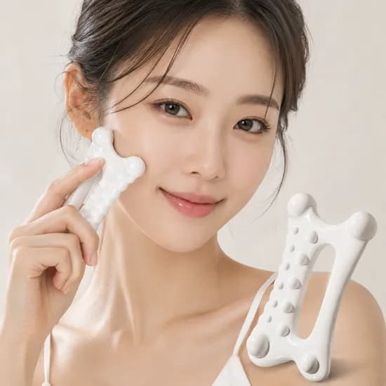 로에드 전신 바디 괄사 페이스 마사지기 화이트 2개
