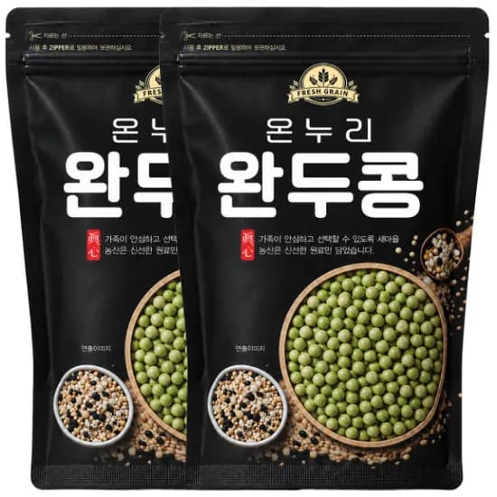 새마을농산 자녀식단 초록 완두콩 500g 2봉
