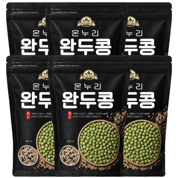 새마을농산 자녀식단 초록 완두콩 500g 6봉