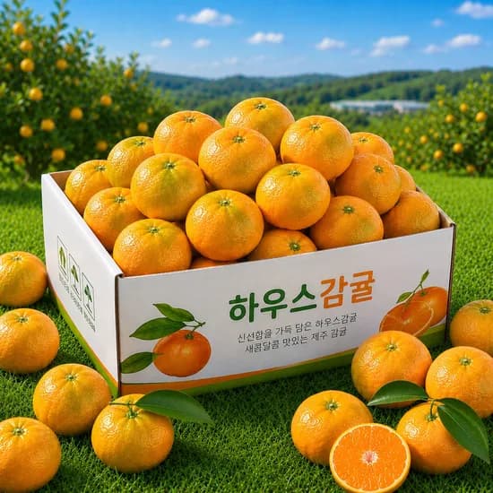 제주 하우스감귤, 특품, 대과, 10kg, 1박스