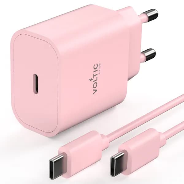 볼틱 컬러플 C타입 초고속충전기 PD25W C to C 60W 케이블 포함 1m 핑크 1개 7,900원