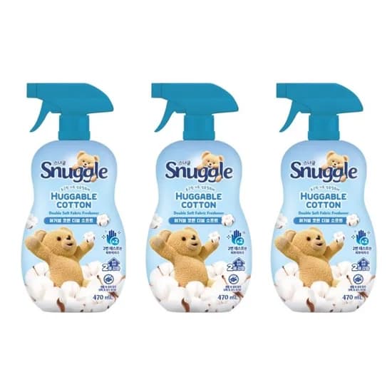 스너글 섬유탈취제 허거블 코튼 더블 소프트 470ml 3개