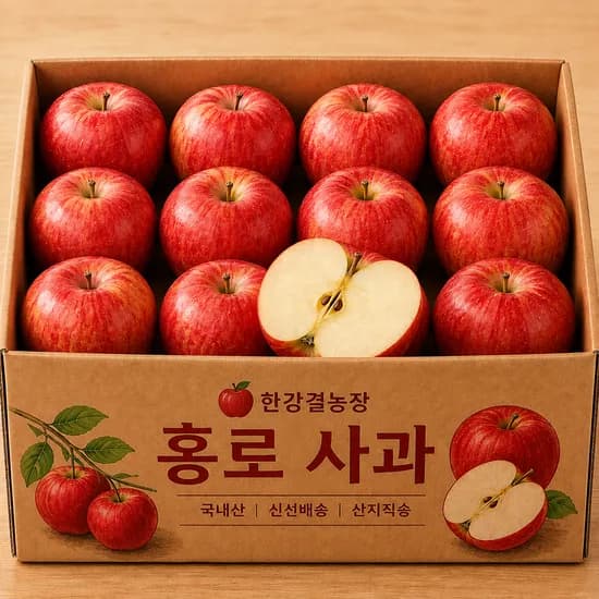 햇 홍로 사과 5kg 1박스