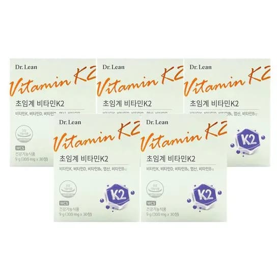 닥터린 초임계 비타민K2 300mg 30정 5박스
