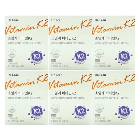 닥터린 초임계 비타민K2 300mg 30정 6박스