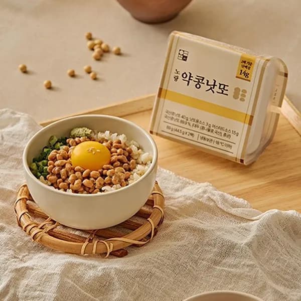 오롯농장 국내산 약콩혼합 낫또 노랑 4팩 + 검은 4팩 1세트