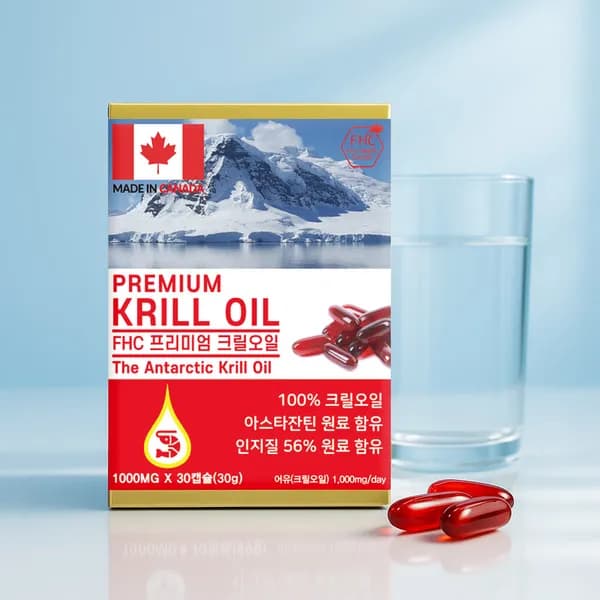 FHC 프리미엄 남극 크릴오일 1000mg 30캡슐 3개
