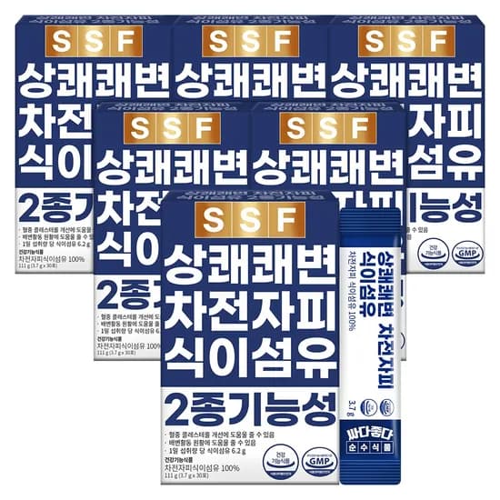 순수식품 상쾌쾌변 차전자피 식이섬유 2종기능성 과립형 30포 6박스