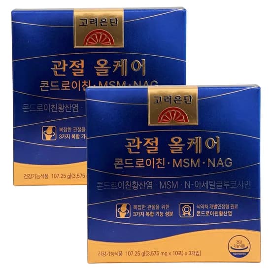 고려은단 관절 올케어 콘드로이친 MSM NAG 30포 2박스