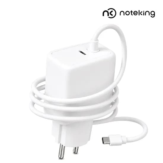 노트킹 노트북 충전기 어댑터, NK6520-GP2C, PD PPS, C타입 USB-C USB-A 멀티포트 일체형 접지형, 65W, 화이트, 1개