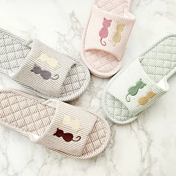 커플고양이 3중쿠션 실내화 그린 여성용 245mm 1개