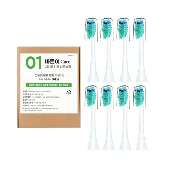 바른이케어 필립스 호환 전동 칫솔모, H-P, 호환용, 1개