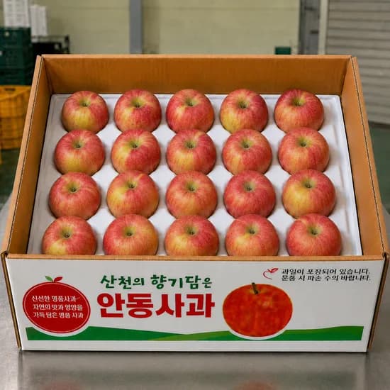 껍질째먹는 꿀 홍로사과 5kg 1박스