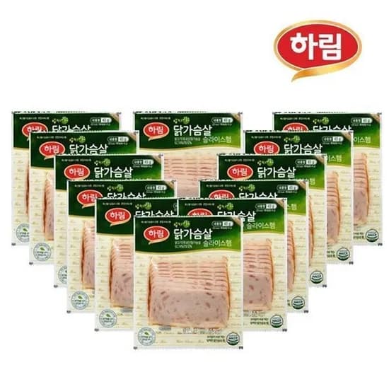 하림 밥싸먹는 닭가슴살 슬라이스 햄 43g 12봉