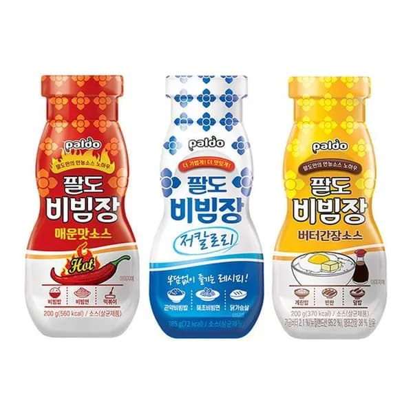 팔도 비빔장 3종 세트 (저칼로리·매운맛·버터간장) 14,850원