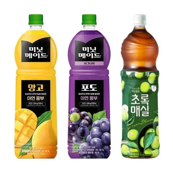 미닛메이드 포도 외 과즙음료 혼합 3종 1.5L 6개
