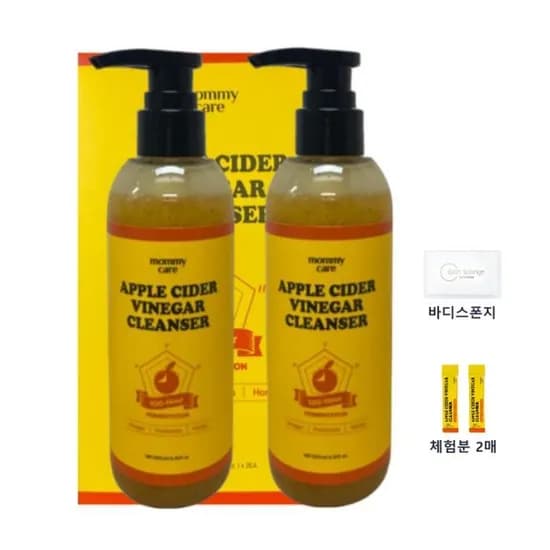 마미케어 애사비 클렌저 사과 토닝 광채 200ml 2개