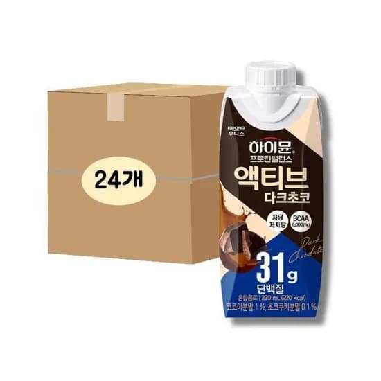 일동후디스 하이뮨 프로틴 밸런스 액티브 대용량 다크초코 330ml 24개