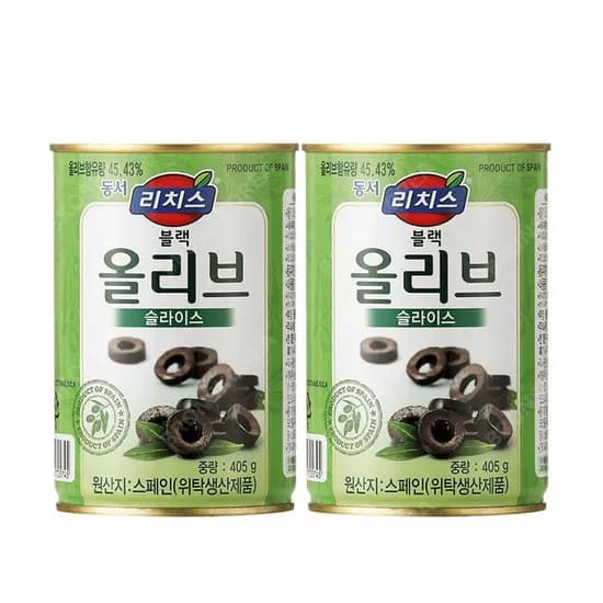 동서 리치스 올리브 슬라이스 405g 2개