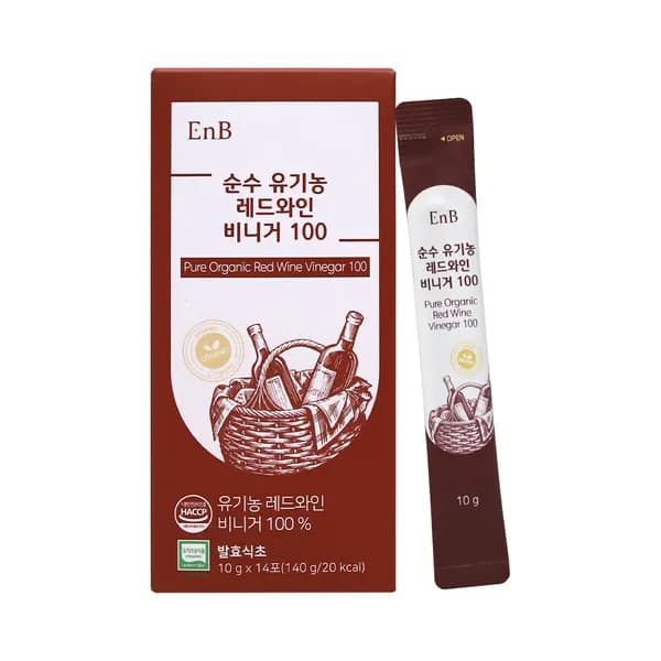 EnB 순수유기농 레드와인 비니거100, 10g, 14포, 1팩 12,900원