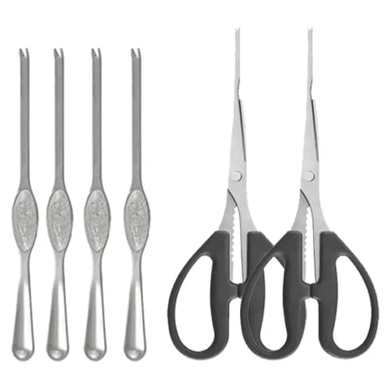 게가위 게포크 세트 블랙 실버 20.6cm 1세트