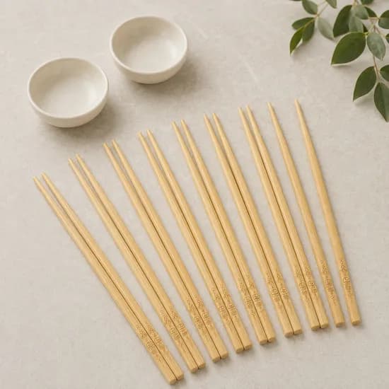 복 천연 대나무 젓가락, 8P, 1세트