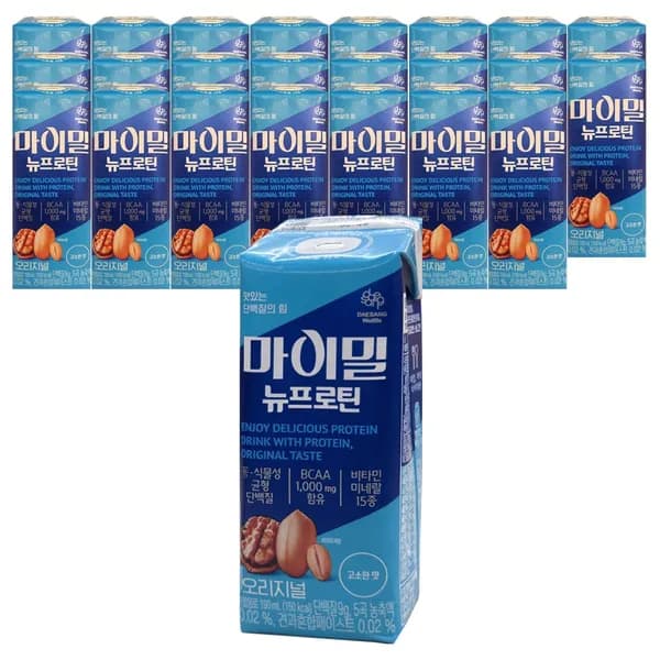 대상웰라이프 마이밀 뉴프로틴 오리지널맛 고단백 영양음료 190ml 24개