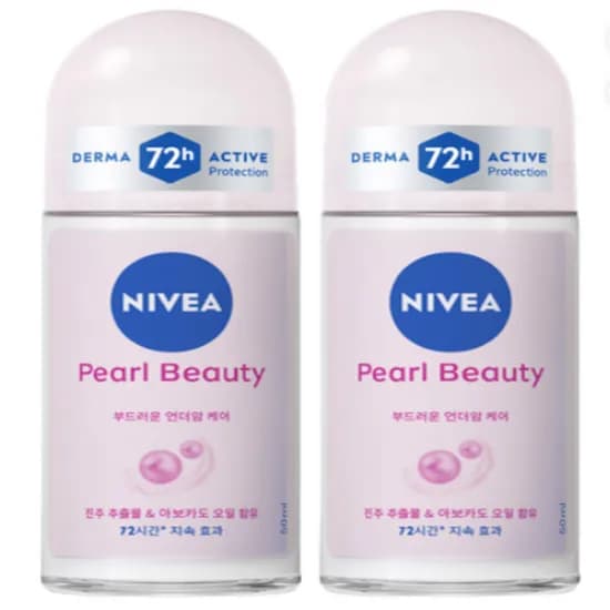 니베아 펄 뷰티 데오드란트 롤온 50ml 2개