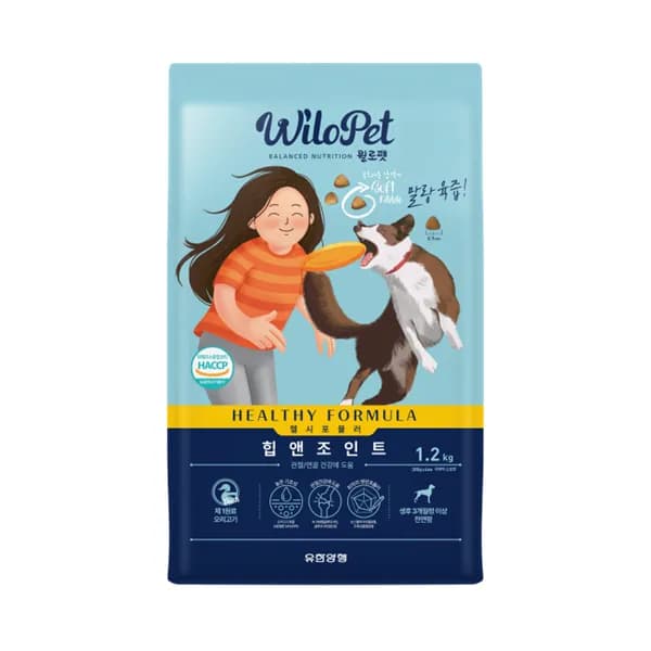 유한양행 윌로펫 말랑육즙 강아지 소프트 사료 뼈/관절강화 1.2kg
