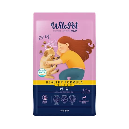 유한양행 윌로펫 말랑육즙 강아지 소프트 사료 스트레스완화 안정 집중력관리 1.2kg 1개