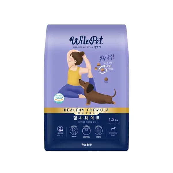 유한양행 윌로펫 말랑육즙 강아지 소프트 사료 다이어트 1.2kg