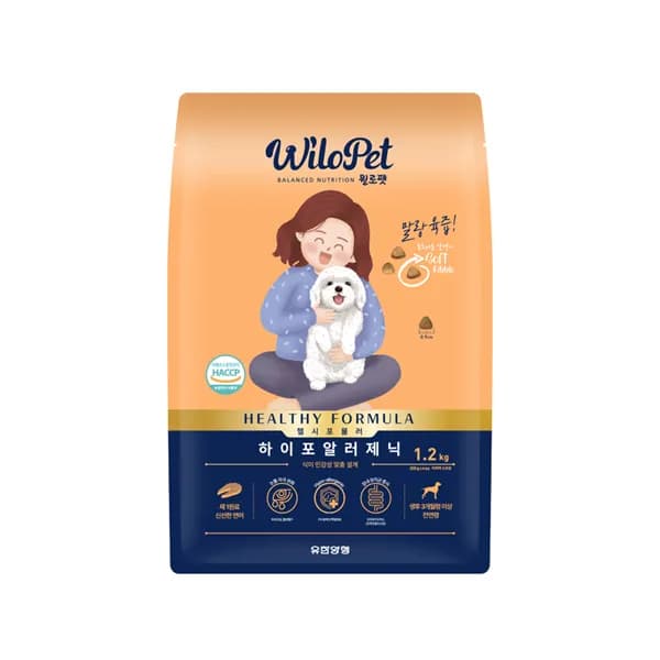 유한양행 윌로펫 말랑육즙 강아지 소프트 사료 식욕회복 저알러지 1.2kg 1개